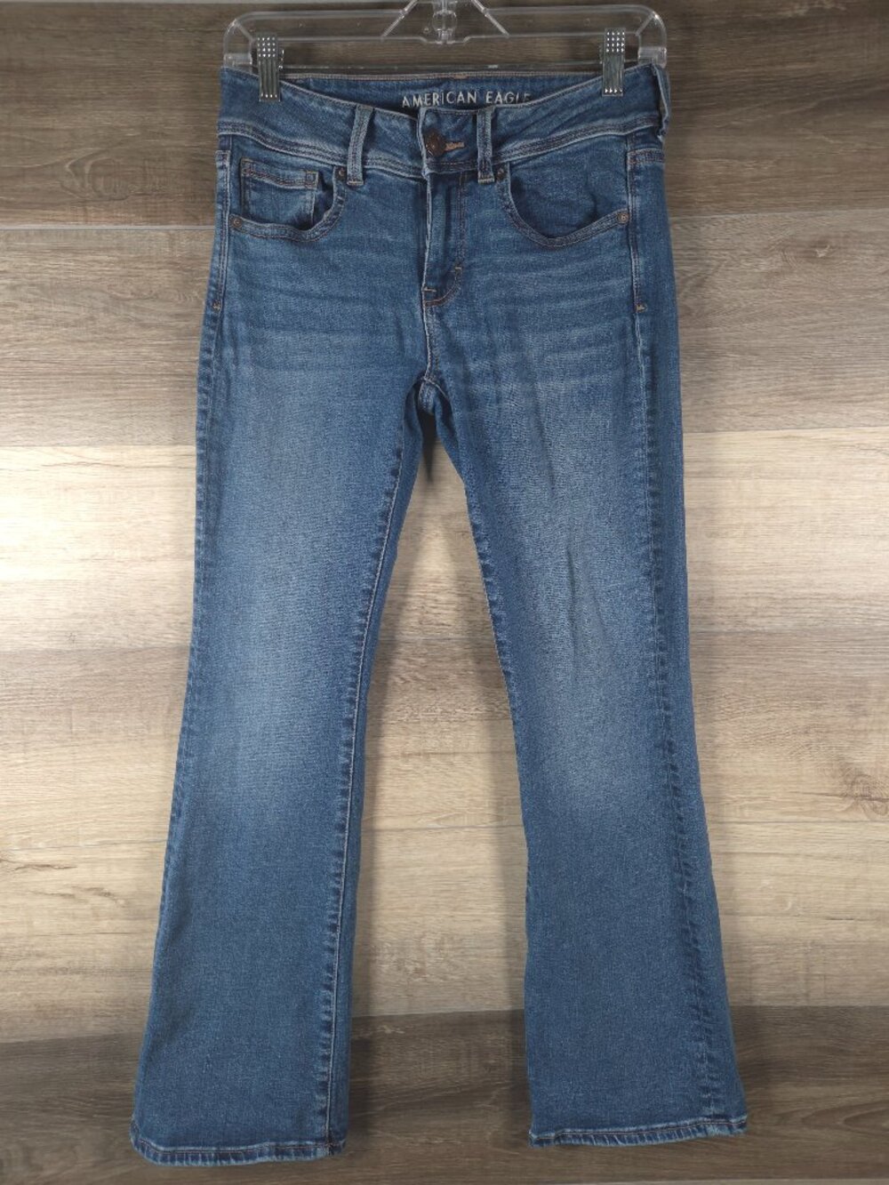 American Eagle Kick Boot Jeans Women's Size 4 Short Super Stretch Medium Wash